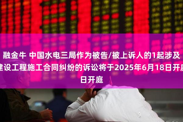 融金牛 中国水电三局作为被告/被上诉人的1起涉及建设工程施工合同纠纷的诉讼将于2025年6月18日开庭